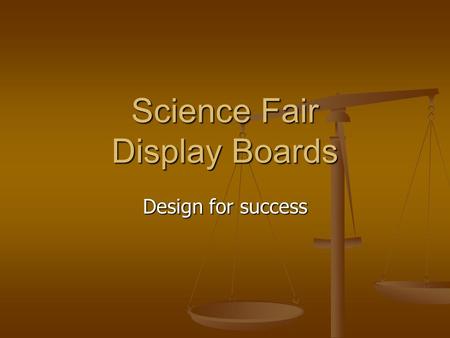 Science Fair Display Boards