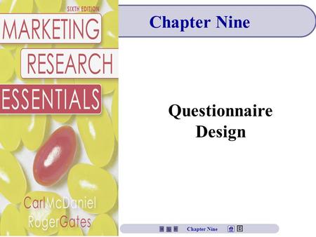 Questionnaire Design Chapter Nine. Chapter Nine Objectives To understand the role of the questionnaire in the data collection process. To become familiar.