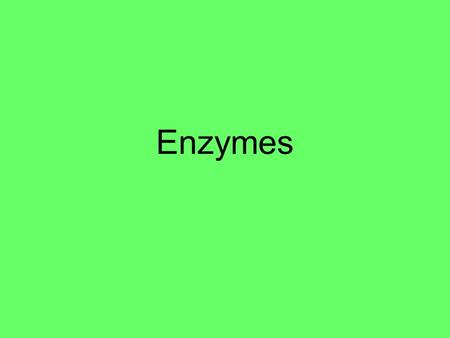 Enzymes. Each chemical reaction that occurs in a living thing is controlled by an enzyme Ends in –ase (lactase, amylase) Enzymes speed up chemical reactions.
