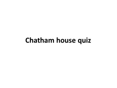 Chatham house quiz. If Paris delivers a genuine global commitment …  Is it realistic to reduce emissions in line with a “likely” chance of 