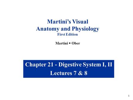 Anatomy and Physiology Chapter 21 - Digestive System I, II