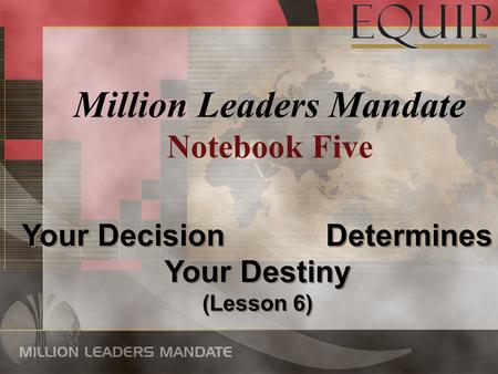 Million Leaders Mandate Notebook Five