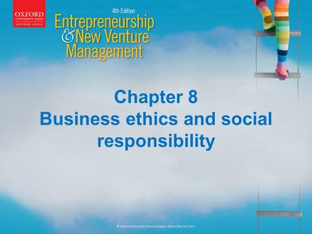 Chapter 8 Business ethics and social responsibility