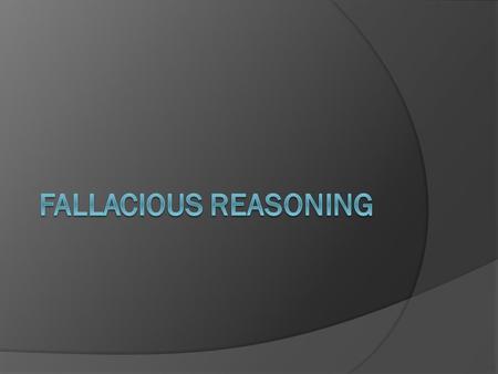 Introduction to Fallacy  Now that you have learned the five persuasive techniques, let’s take a look at the fallacies (or abuses) of persuasion.
