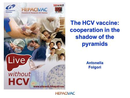 Www.altaweb.it/hepacivac The HCV vaccine: cooperation in the shadow of the pyramids Antonella Folgori.
