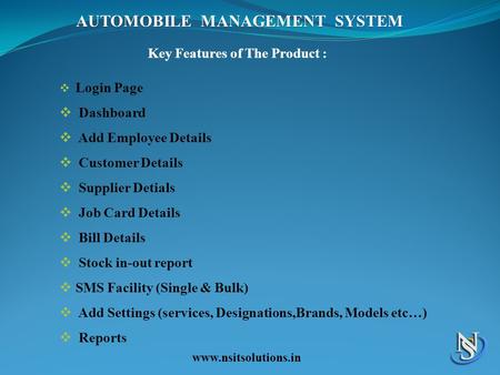 Key Features of The Product :