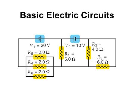 Basic Electric Circuits. A series connection has a single path from the battery, through each circuit element in turn, then back to the battery. Resistors.