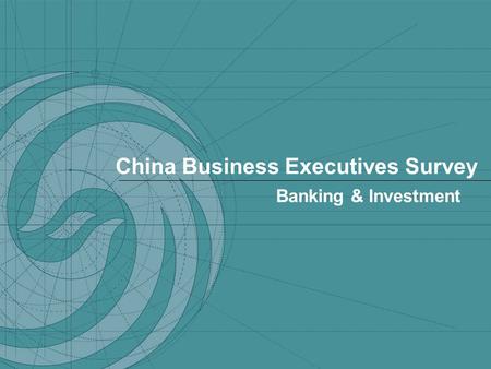 China Business Executives Survey Banking & Investment.