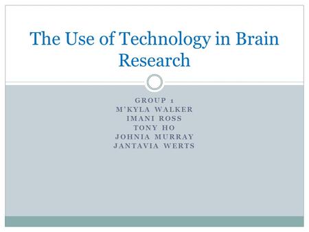 The Use of Technology in Brain Research