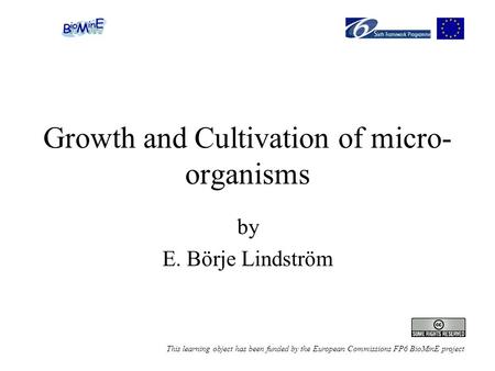 Growth and Cultivation of micro-organisms