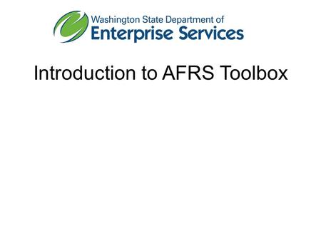 Introduction to AFRS Toolbox
