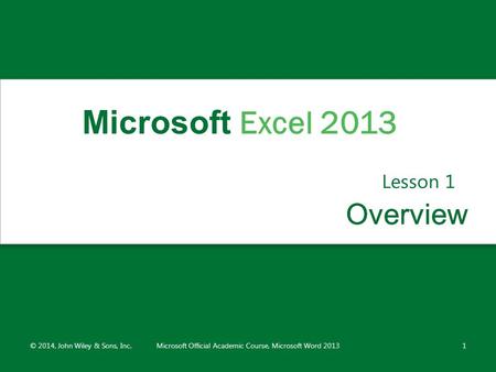 Microsoft Official Academic Course, Microsoft Word 2013