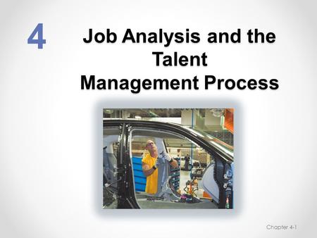 Job Analysis and the Talent Management Process