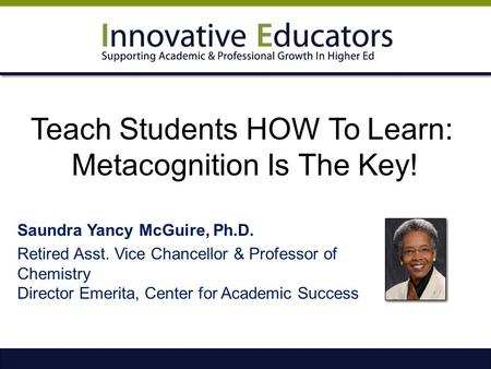Teach Students HOW To Learn: Metacognition Is The Key!