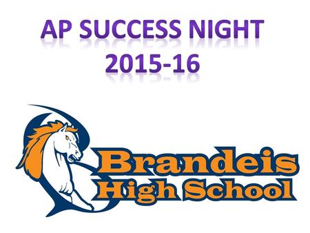 Welcome!. Welcome General Session – Purpose of Success Night – AP at Brandeis – The Benefits of AP Facts College Readiness AP Exams – Resources and Strategies.
