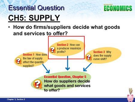 CH5: SUPPLY Essential Question