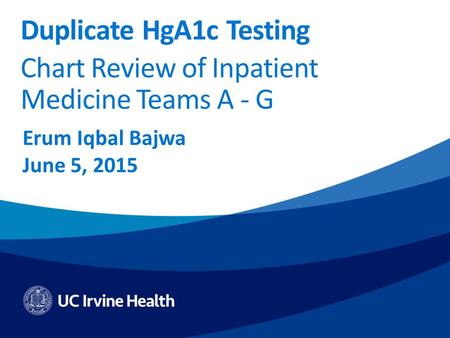 Duplicate HgA1c Testing