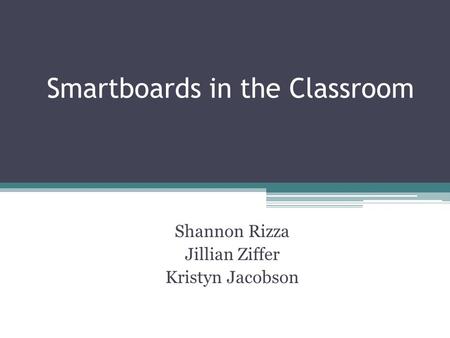 Smartboards in the Classroom