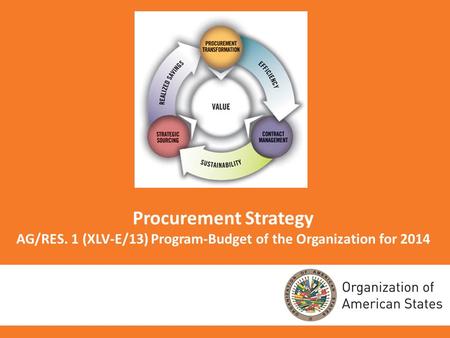 Procurement Strategy AG/RES