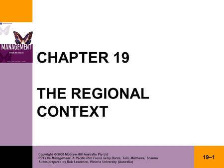 Copyright  2008 McGraw-Hill Australia Pty Ltd PPTs t/a Management: A Pacific Rim Focus 5e by Bartol, Tein, Matthews, Sharma Slides prepared by Rob Lawrence,