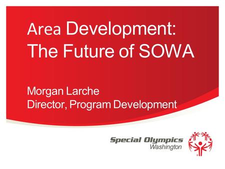 Washington Area Development: The Future of SOWA Morgan Larche Director, Program Development.