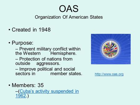 OAS Organization Of American States