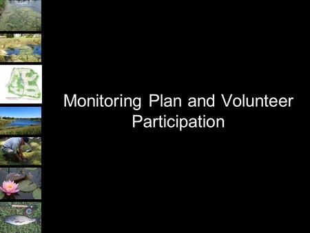 Monitoring Plan and Volunteer Participation. Treatment Monitoring –Cost Initial operational/maintenance –Algal cover (monthly) Aesthetic acceptance (homeowners)