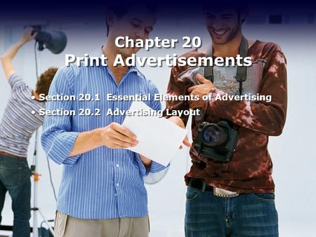 Chapter 20 Print Advertisements