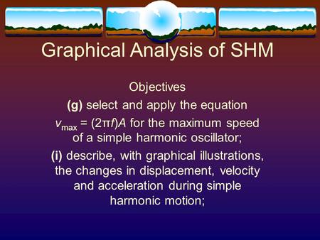 Graphical Analysis of SHM
