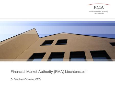 Financial Market Authority (FMA) Liechtenstein Dr Stephan Ochsner, CEO.