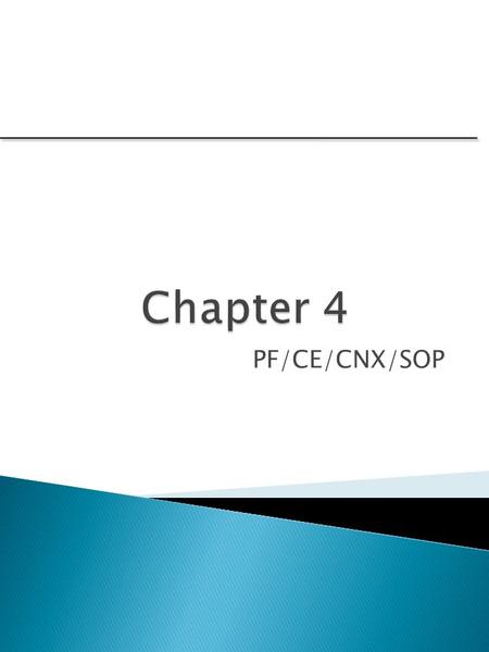 Chapter 4 PF/CE/CNX/SOP.
