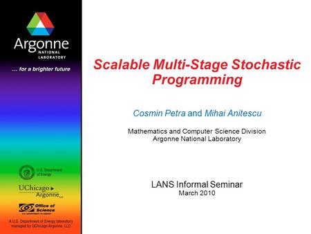 Scalable Multi-Stage Stochastic Programming