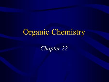Organic Chemistry Chapter 22