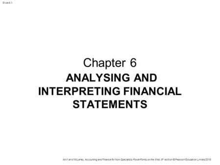 INTERPRETING FINANCIAL STATEMENTS