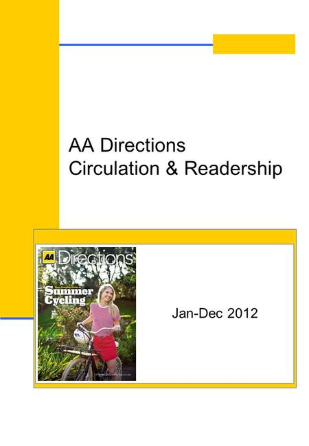 AA Directions Circulation & Readership Jan-Dec 2012.