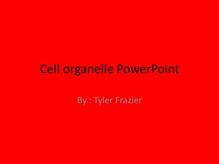 Cell organelle PowerPoint