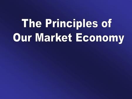 I. The Circular Flow of Economic Activity A healthy market depends on a flow of resources, goods, and services.