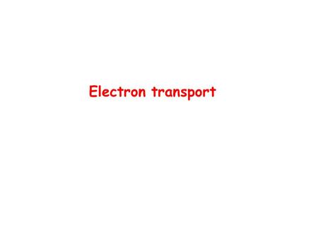 Electron transport. Chemiosmotic Theory Electron Transport: Electrons carried by reduced coenzymes are passed through a chain of proteins and coenzymes.