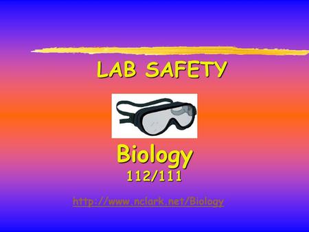 LAB SAFETY Biology 112/111 http://www.nclark.net/Biology.
