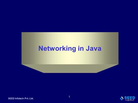 SEED Infotech Pvt. Ltd. 1 Networking in Java. SEED Infotech Pvt. Ltd. 2 Objectives of This Session Describe issues related to any type of network using.