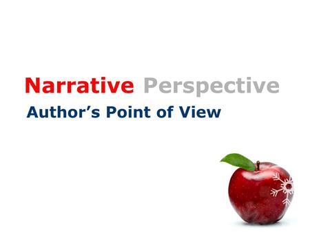 Narrative Perspective Author’s Point of View. Dialogue and Narration  Dialogue = when characters speak.  Narration = when the narrator speaks.  “Quotation.