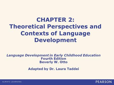 Language Development in Early Childhood Education Fourth Edition