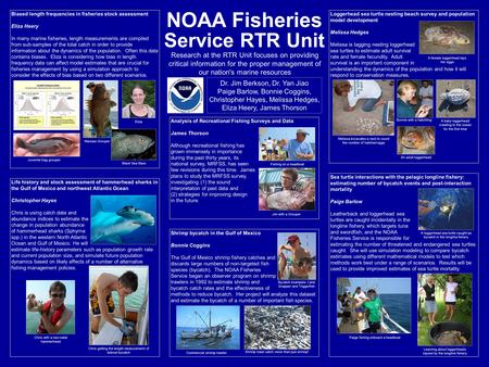 NOAA Fisheries Dr. Jim Berkson, Dr. Yan Jiao Paige Barlow, Bonnie Coggins, Christopher Hayes, Melissa Hedges, Eliza Heery, James Thorson Biased length.