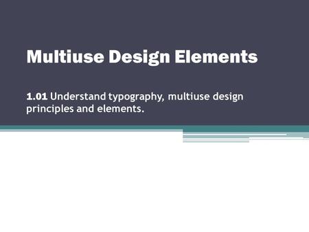 Multiuse Design Elements 1
