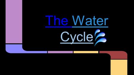 The Water Cycle. Water is one of the most vital things on Earth- without it, nothing would survive for very long! Pretty much everything needs a bit of.