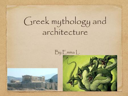 Greek mythology and architecture