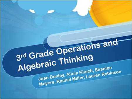 3rd Grade Operations and Algebraic Thinking
