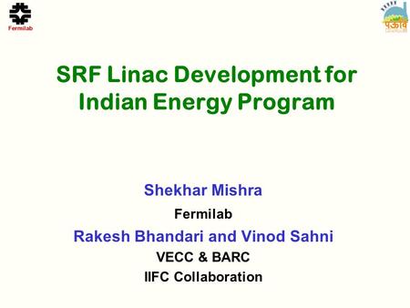 SRF Linac Development for Indian Energy Program