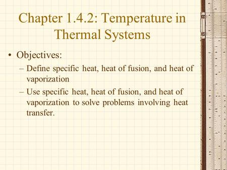Chapter 1.4.2: Temperature in Thermal Systems