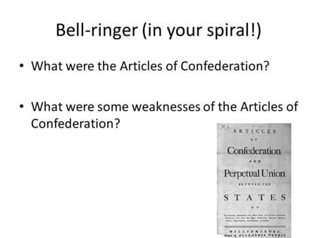 Bell-ringer (in your spiral!)